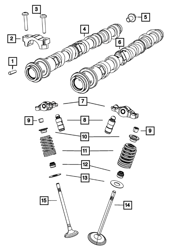 camshaft exhaust Lh