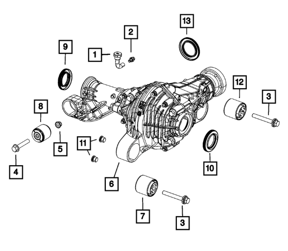 diferential mounting front