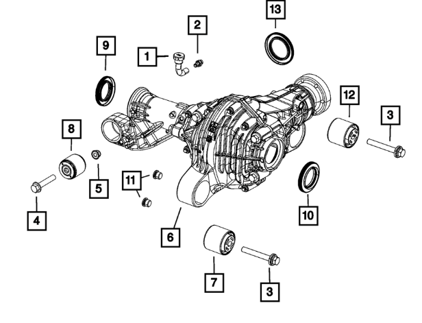 diferential mounting front