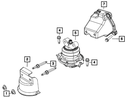Engine Mountings LH + RH 