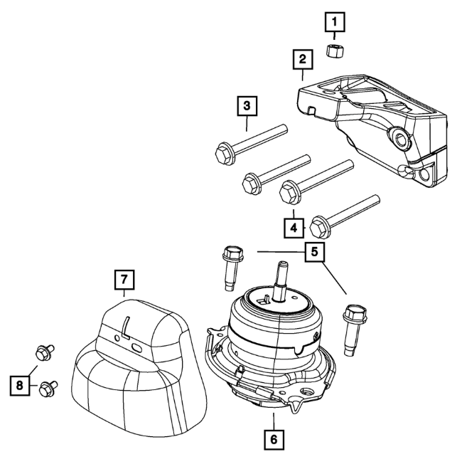 engine mountings LH +RH