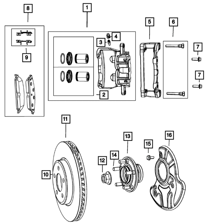 Front Hub & Bearing