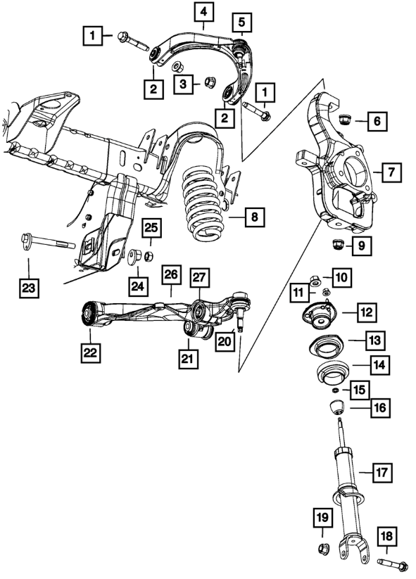 Lower Arm LH (Dodge Ram, Ram)