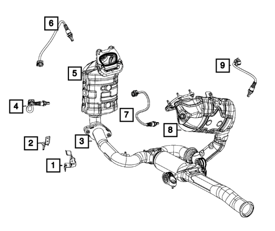 Oxygen Sensor Upstream and Downstream LH